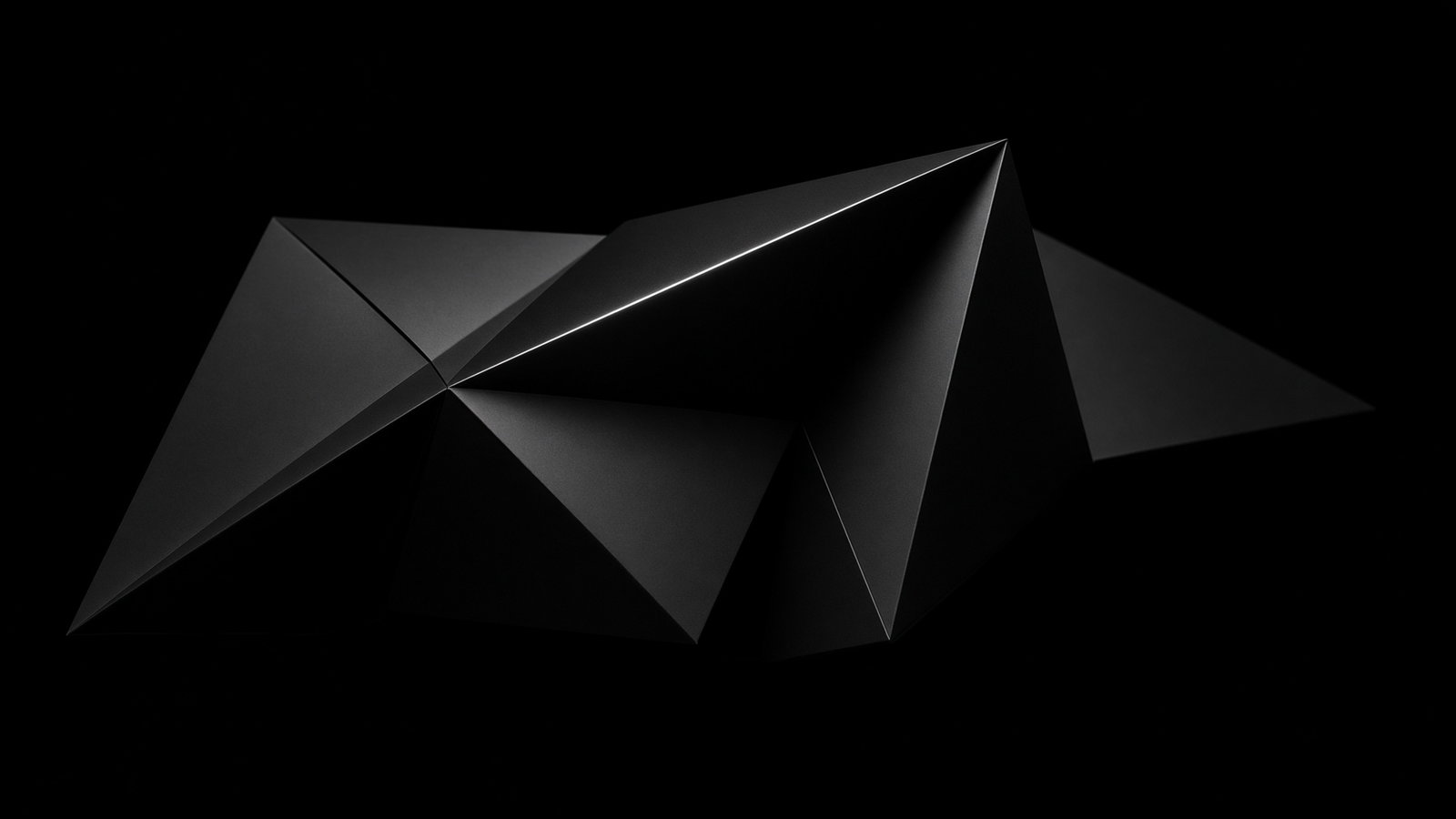A geometric plane unfolding in a black void